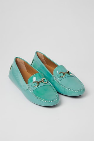 Mocassins en cuir verni - Turquoise - Harmont & Blaine