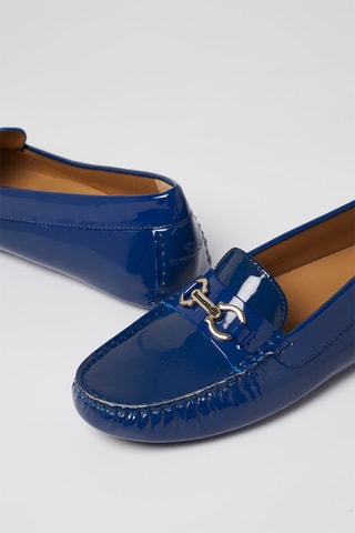 Mocassins en cuir verni - Bleu marine - Harmont & Blaine