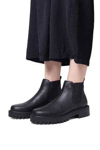 Leren Chelsea Boots Karma Zwart