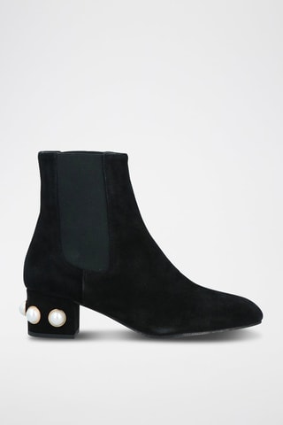 Nubuck Enkellaarzen - Zwart