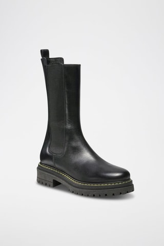 Kalfsleren Chelsea Boots - Zwart