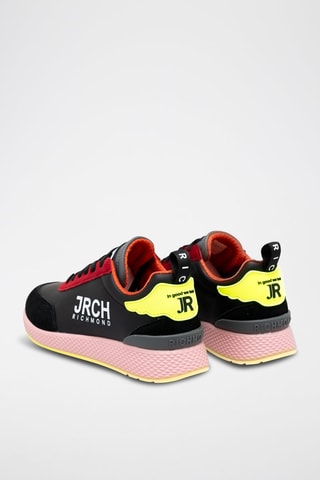 Sneakers de nobuck - Preto e vermelho