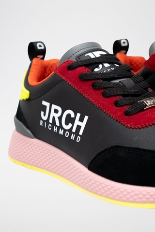 Sneakers de nobuck - Preto e vermelho