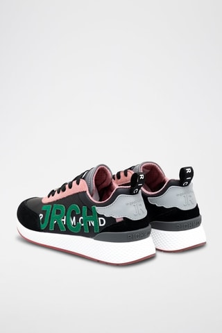 Sneakers de nobuck - Preto e cinzento