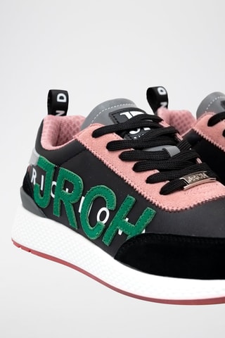 Sneakers de nobuck - Preto e cinzento