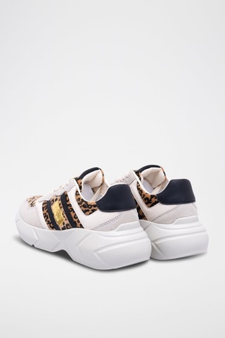Nubuck Sneakers - Wit en Beige