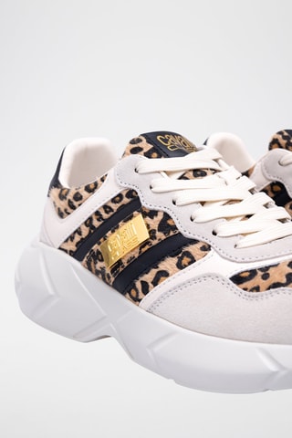 Nubuck Sneakers - Wit en Beige