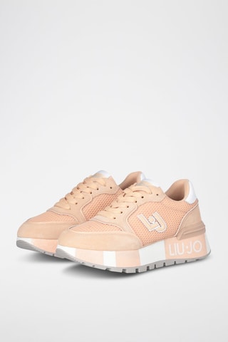 Stierenleren Platform Sneakers - Roze
