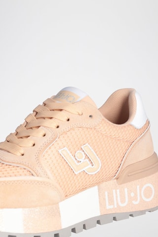 Stierenleren Platform Sneakers - Roze