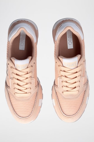 Stierenleren Platform Sneakers - Roze