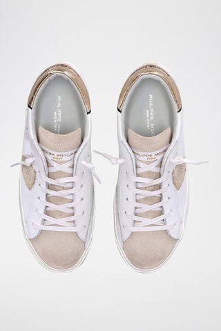 Leren Sneakers - Wit en Goudkleurig