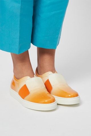 Lakleren Sneakers Oranje - Harmont & Blaine