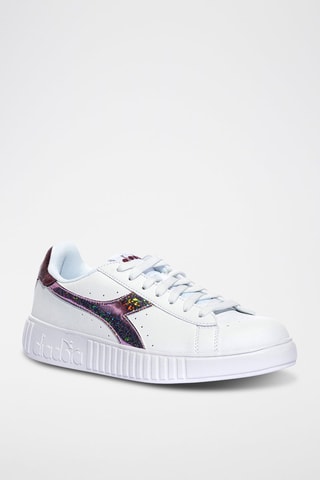 Baskets Step P Bright Reptile - Blanc et fuchsia