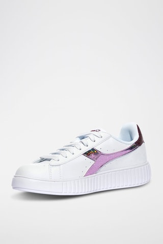 Baskets Step P Bright Reptile - Blanc et fuchsia