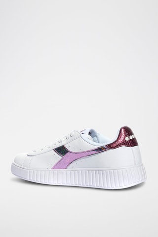 Baskets Step P Bright Reptile - Blanc et fuchsia