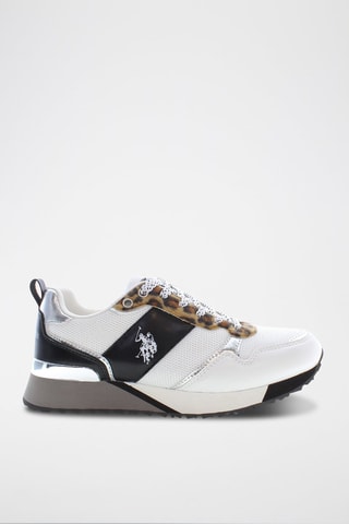 Sneakers met Sleehak Frida Wit en Bruin