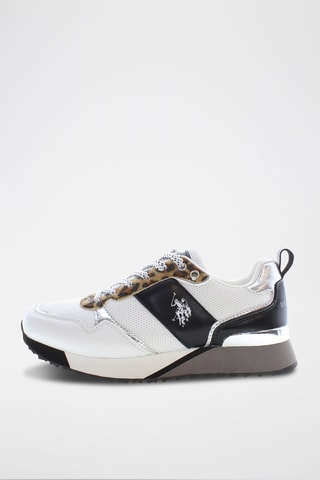 Sneakers met Sleehak Frida Wit en Bruin