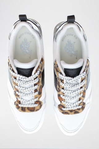 Sneakers met Sleehak Frida Wit en Bruin