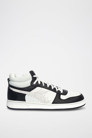 Hoge Sneakers Magic Basket Demi Reptile WN - Zwart en Wit