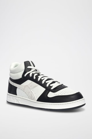 Hoge Sneakers Magic Basket Demi Reptile WN - Zwart en Wit