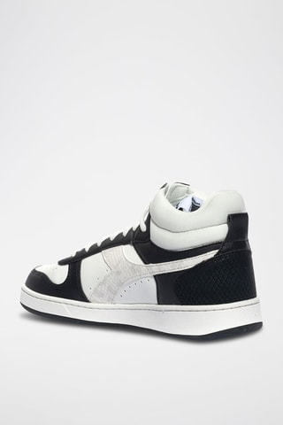 Hoge Sneakers Magic Basket Demi Reptile WN - Zwart en Wit