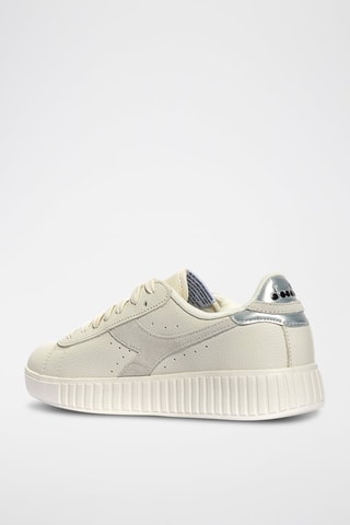 Baskets en cuir Game Step Premium Tumbled - Blanc et gris
