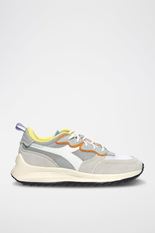 Leren Sneakers Jolly Suede Mesh - Grijs en Wit