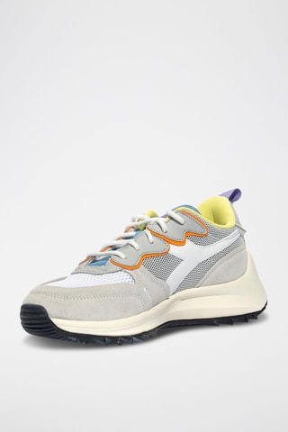 Leren Sneakers Jolly Suede Mesh - Grijs en Wit