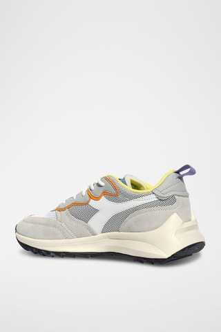 Leren Sneakers Jolly Suede Mesh - Grijs en Wit