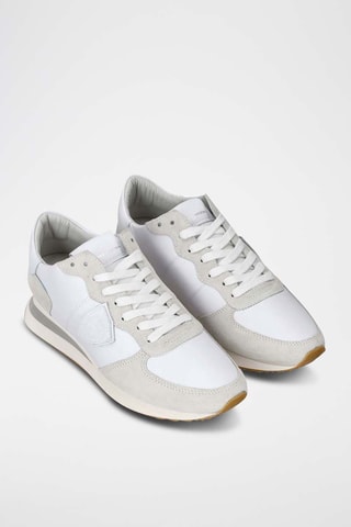 Leren Sneakers - Wit en Grijs