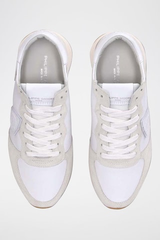Leren Sneakers - Wit en Grijs