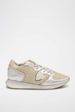 Sneakers - Beige en Zilverkleurig