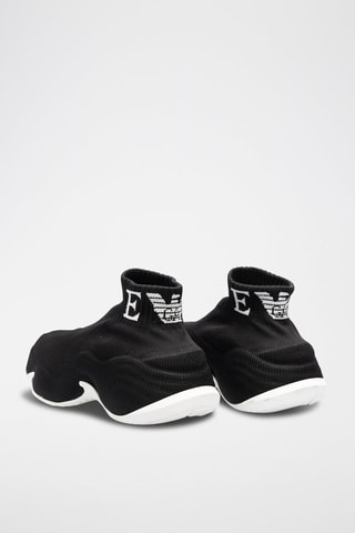 Sapatilhas-meias - Preto e branco - Emporio Armani