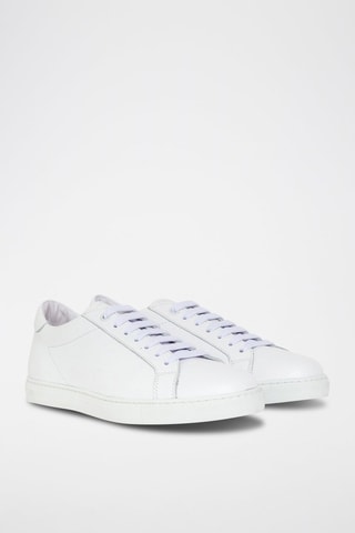 Kalfsleren Sneakers - Wit - Emporio Armani
