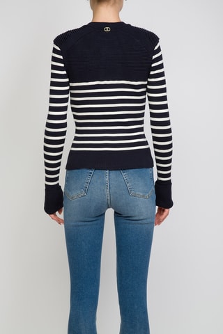 Trui - Marineblauw en Wit