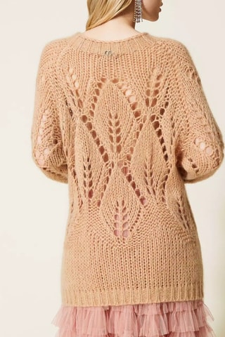 Camisola em lã e mohair - Castanho-claro
