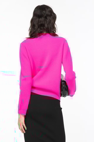 Wollen en Kasjmier Trui - Fuchsia