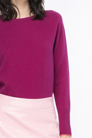 Wollen en Kasjmier Trui - Fuchsia