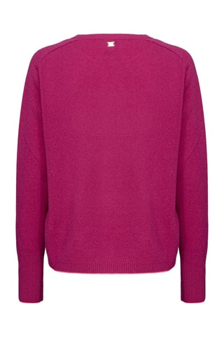 Wollen en Kasjmier Trui - Fuchsia