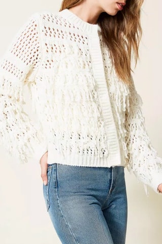 Gilet en laine et alpaga - Blanc