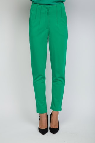Pantalon taille haute - Vert foncé