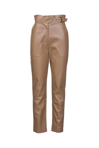 Pantalon 7/8 taille haute - Marron clair