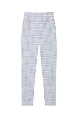 Pantalon carotte taille haute Gris clair chiné