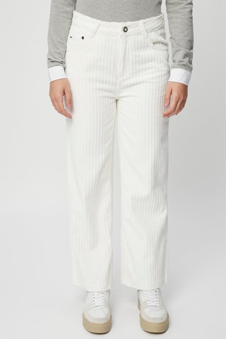 Pantalon wide legs en velours côtelé - Blanc  - Harmont & Blaine