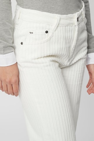 Pantalon wide legs en velours côtelé - Blanc  - Harmont & Blaine