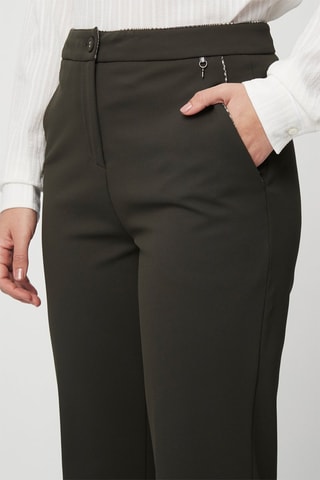 Pantalon droit taille haute - Vert olive  - Harmont & Blaine