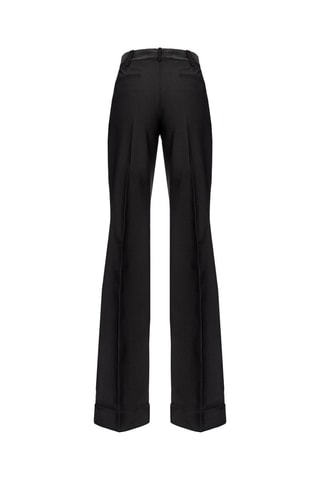 Pantalon wide legs en laine - Noir