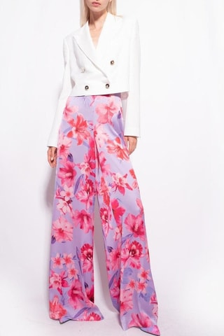 Pantalon wide legs - Mauve