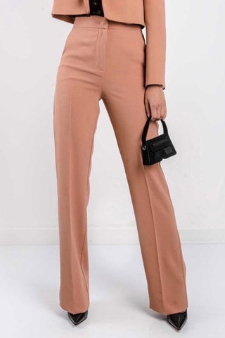 Pantalon taille haute - Beige