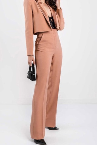 Pantalon taille haute - Beige